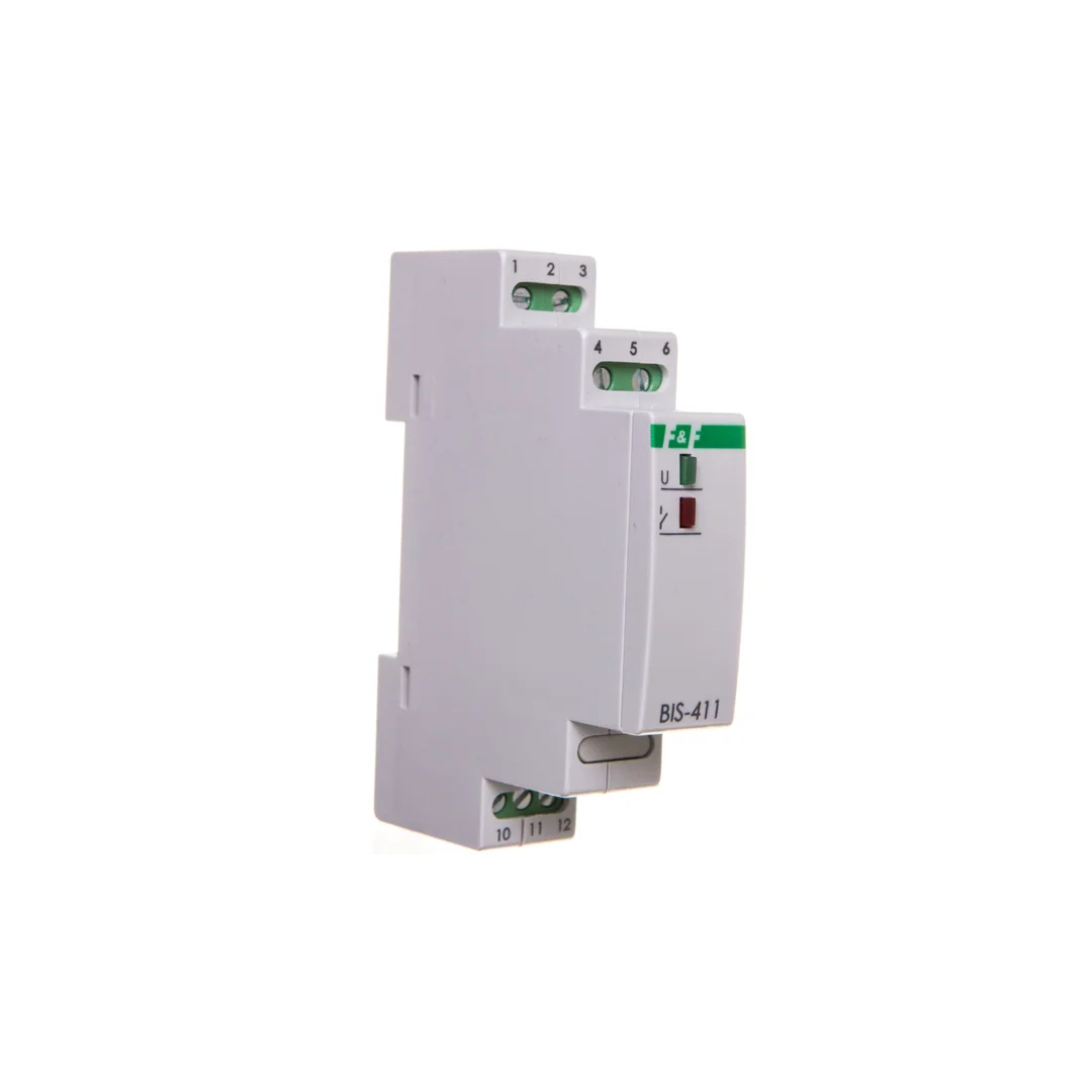 Przekaźnik bistabilny włącz/wyłącz 1P 16A separowany 165-265V AC Inrush BIS-411-LED