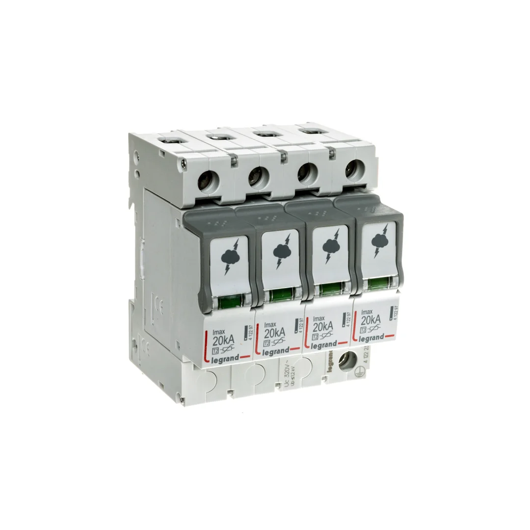 Ogranicznik przepięć Typ T2 4P 20kA 1,2kV ON 300 TT, TN (TNC, TNS) 412223
