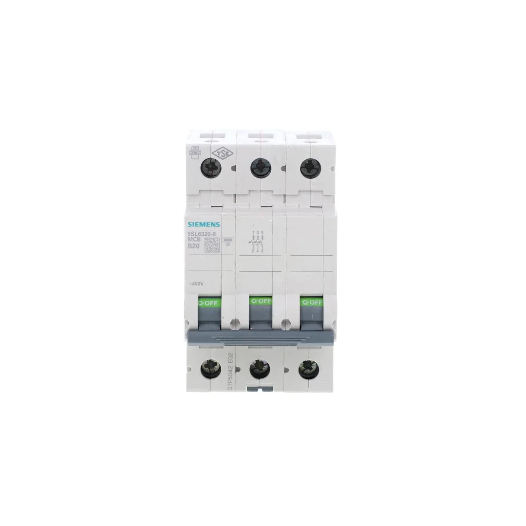 Wyłącznik nadprądowy 3P B 20A 6kA AC SENTRON 5SL6320-6
