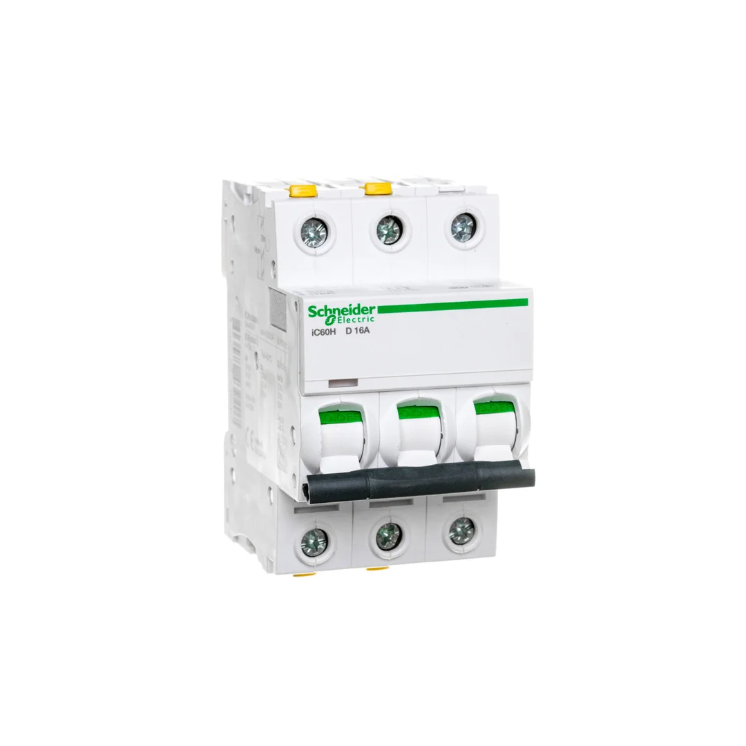 Wyłącznik nadprądowy 3P D 16A 10kA AC iC60H-D16-3 A9F08316