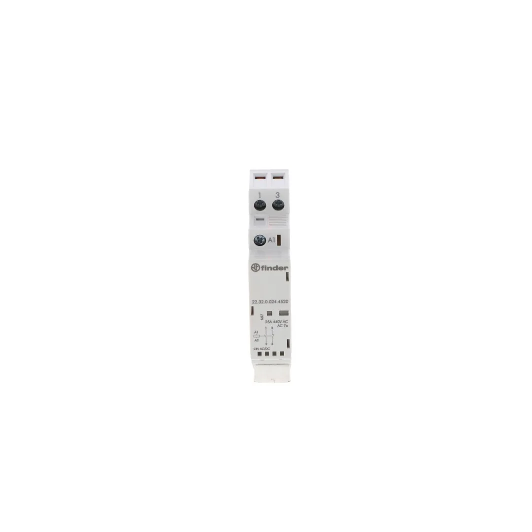Stycznik modułowy 1Z 1R 25A 24V AC/DC, wskaźnik zadziałania + LED, 17,5mm 22.32.0.024.4520