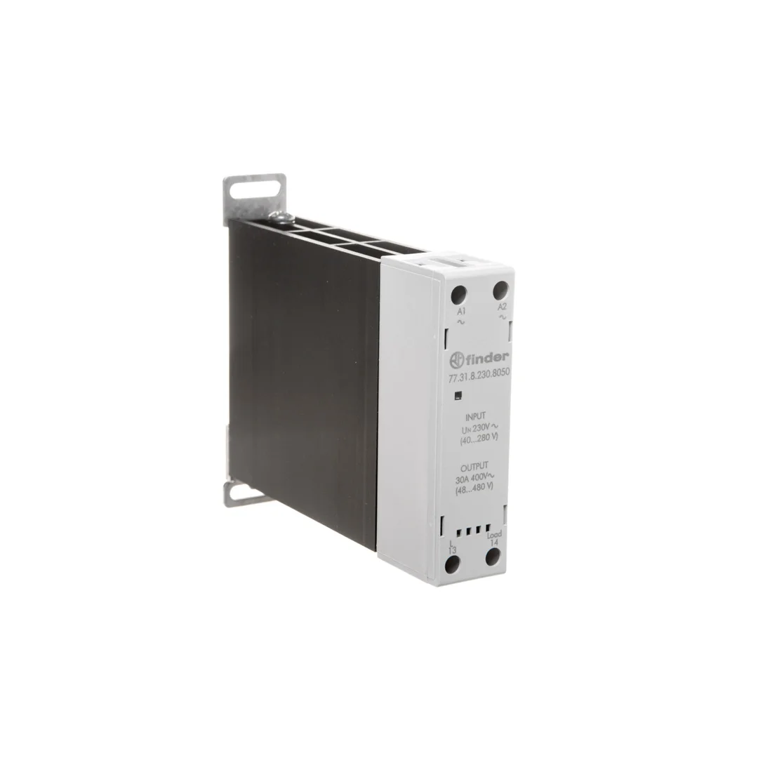 Modułowy przekaźnik SSR na szynę DIN 1Z 30A 60-240V AC załączanie w zerze, sterowanie 230V AC 77.31.8.230.8050