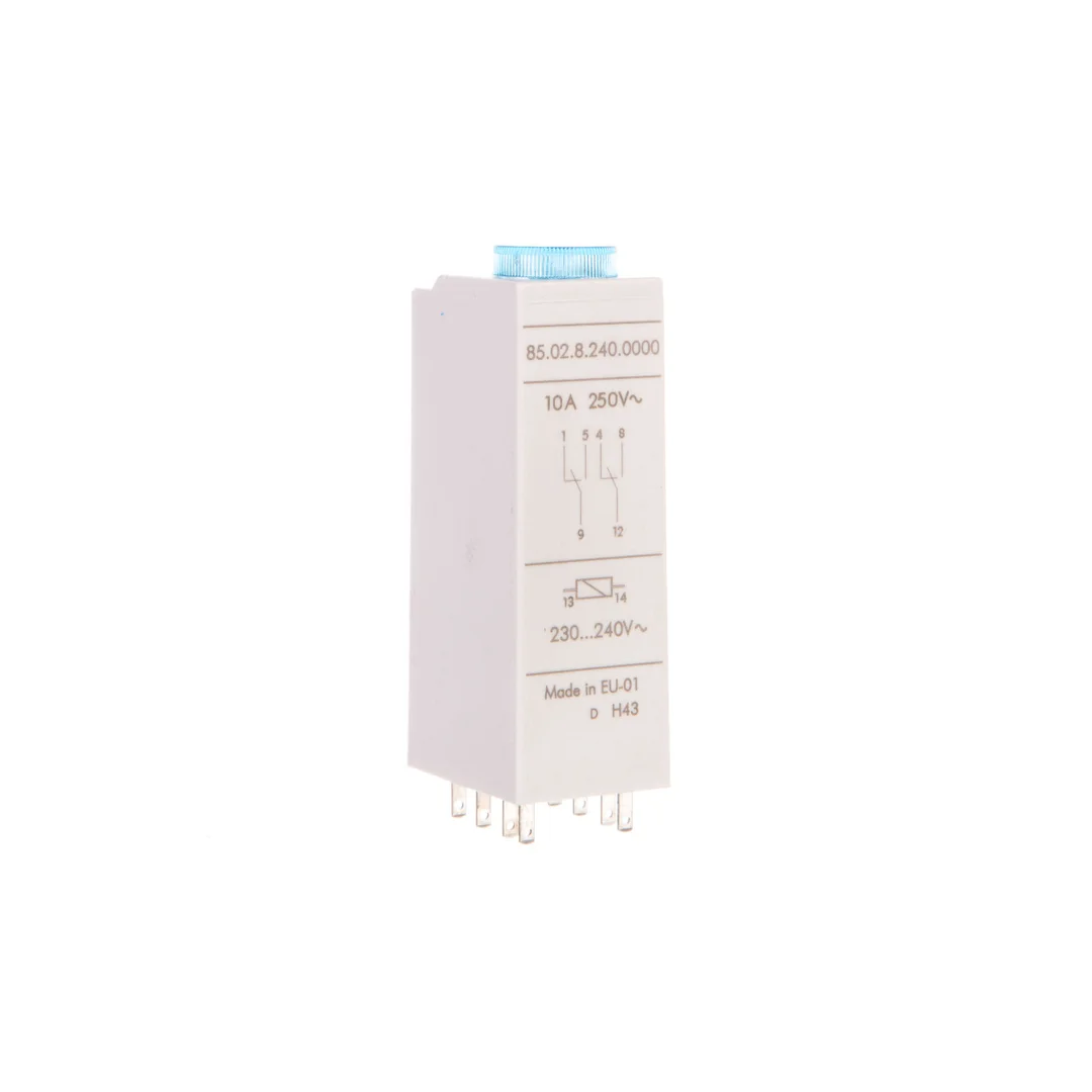 Przekaźnik czasowy 2P 10A 230-240V AC, wielofunkcyjny Al, Dl, SW, GI 85.02.8.240.0000