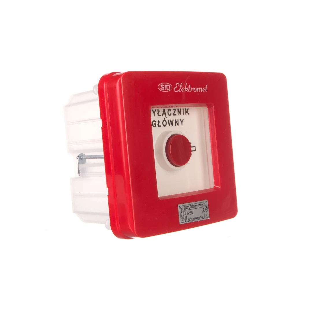 Wyłącznik alarmowy 4Z 12A /WYŁĄCZNIK GŁÓWNY/ IP55 WGp-4s 921593