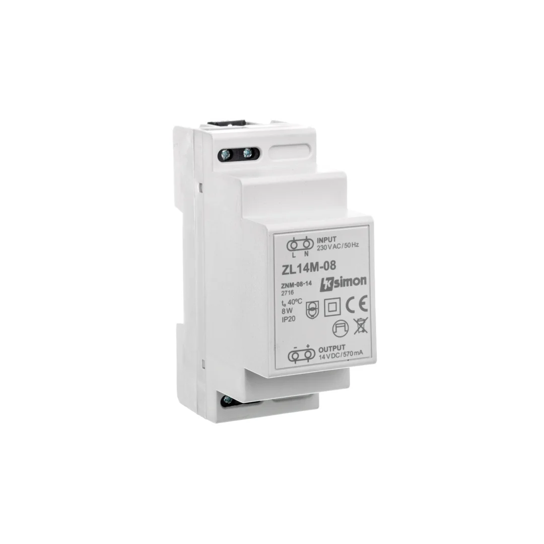 Simon 54 Zasilacz LED modułowy 14V DC 8W ZL14M-08