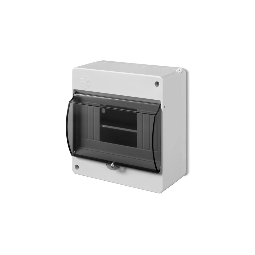 Rozdzielnica modułowa 1x6 natynkowa IP30 MINI S-6 z pokrywą dymną (PE+N) 2306-01