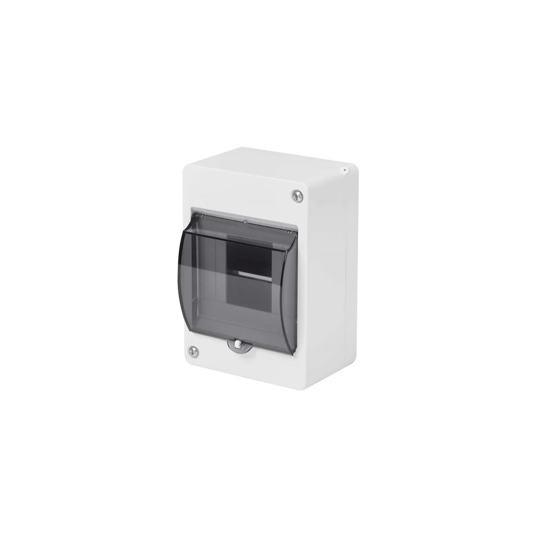 Rozdzielnica modułowa 1x4 natynkowa IP30 MINI S-4 z pokrywą dymną 2304-01