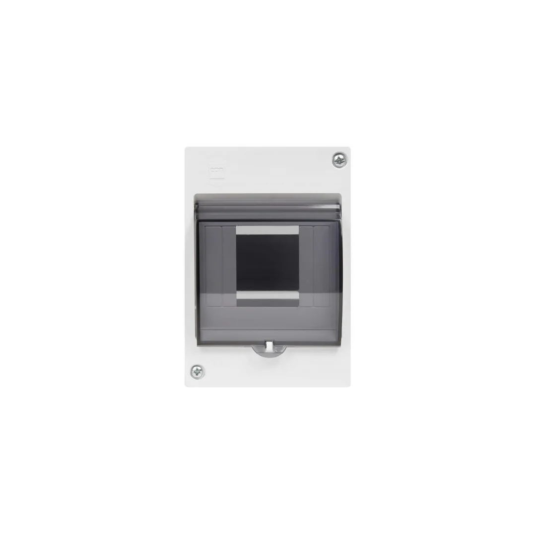 Rozdzielnica modułowa 1x4 natynkowa IP30 MINI S-4 z pokrywą dymną (N+PE) 2304-11