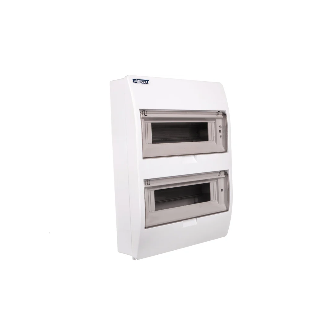 Rozdzielnica modułowa 2x12 natynkowa IP40 z klapką dymną, szyną N+PE S-24+SZYBKA+N+PE 800601 INC-02805