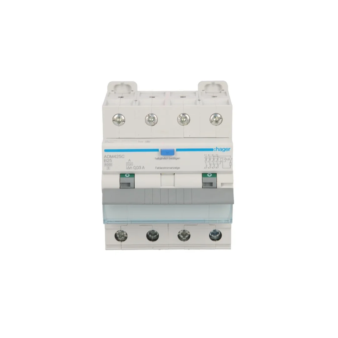 Wyłącznik różnicowo-nadprądowy RCBO 4P B25A 0,03A Typ A 6kA RCBO ADM425C