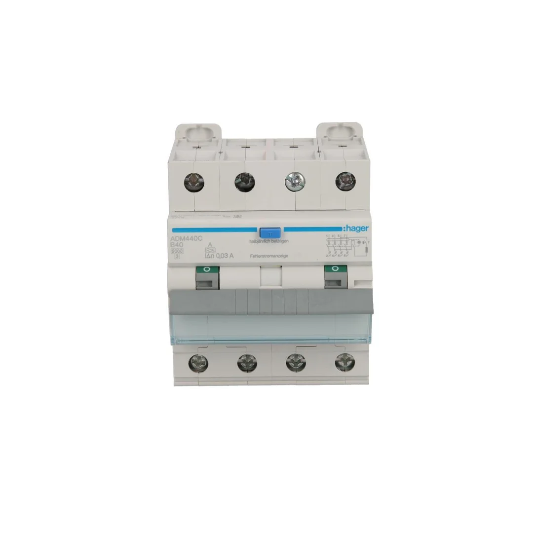 Wyłącznik różnicowo-nadprądowy RCBO 4P B40A 0,03A Typ A 6kA RCBO ADM440C