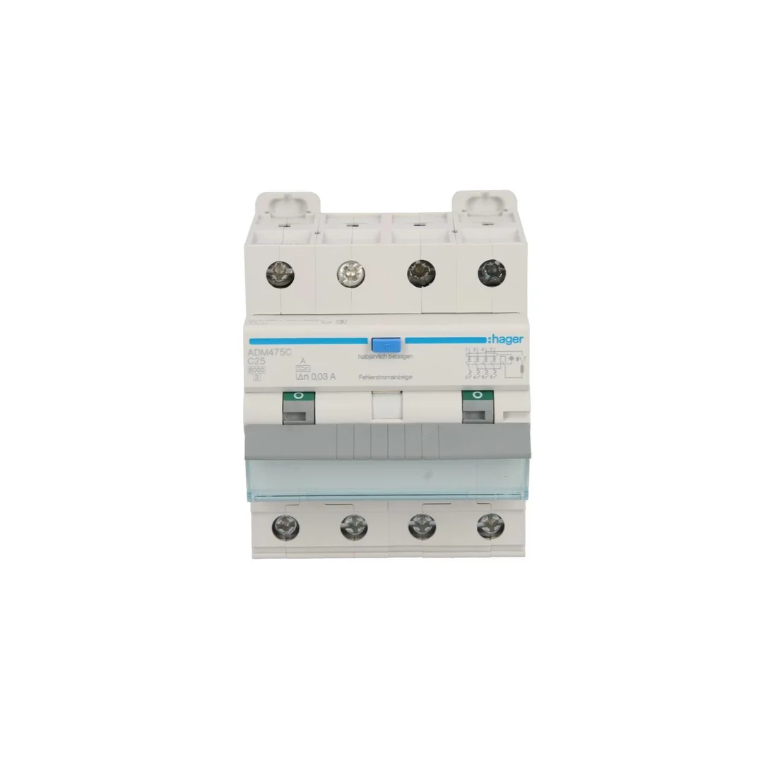 Wyłącznik różnicowo-nadprądowy RCBO 4P C25A 0,03A Typ A 6kA RCBO ADM475C
