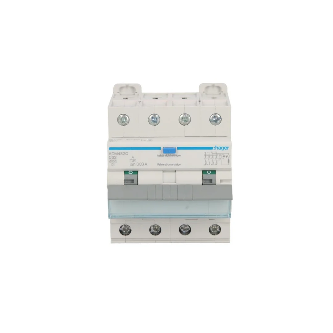 Wyłącznik różnicowo-nadprądowy RCBO 4P C32A 0,03A Typ A 6kA RCBO ADM482C