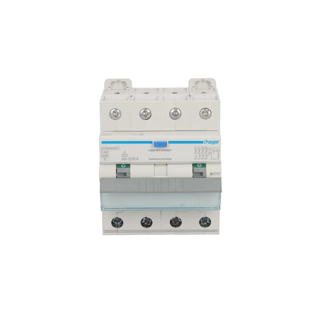 Wyłącznik różnicowo-nadprądowy RCBO 4P C40A 0,03A Typ A 6kA RCBO ADM490C