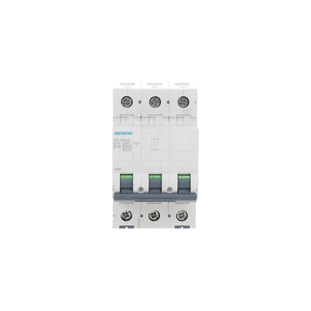 Wyłącznik nadprądowy 3P B 16A 10kA AC SENTRON 5SL4316-6