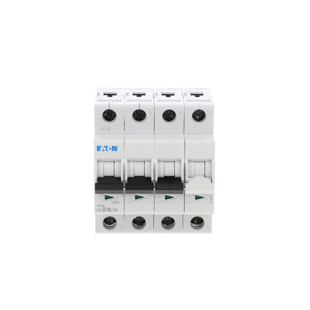 Wyłącznik nadprądowy 3P+N D 16A 6kA AC PL6-D16/3N 165035