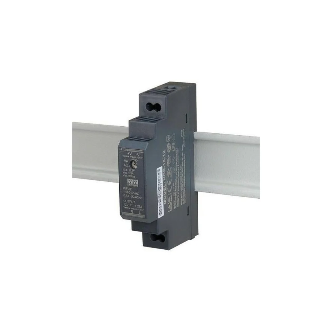 Zasilacz na szynę DIN 15W 12V HDR-15-12 1,25A do led Mean Well