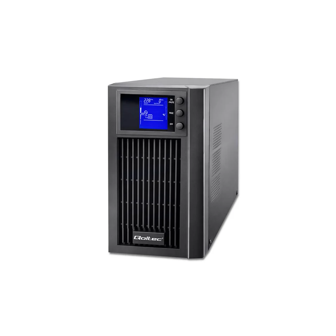 Qoltec Zasilacz awaryjny UPS On-line Pure Sine Wave 1kVA 800W LCD USB