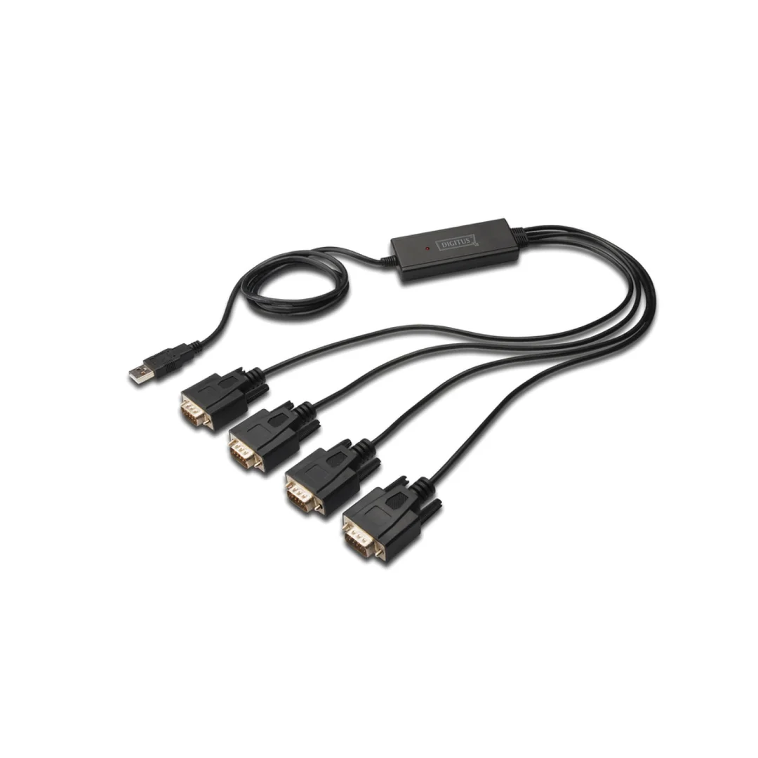 Konwerter/Adapter USB 2.0 do 4x RS232 (DB9) z kablem 1,5m DA-70159