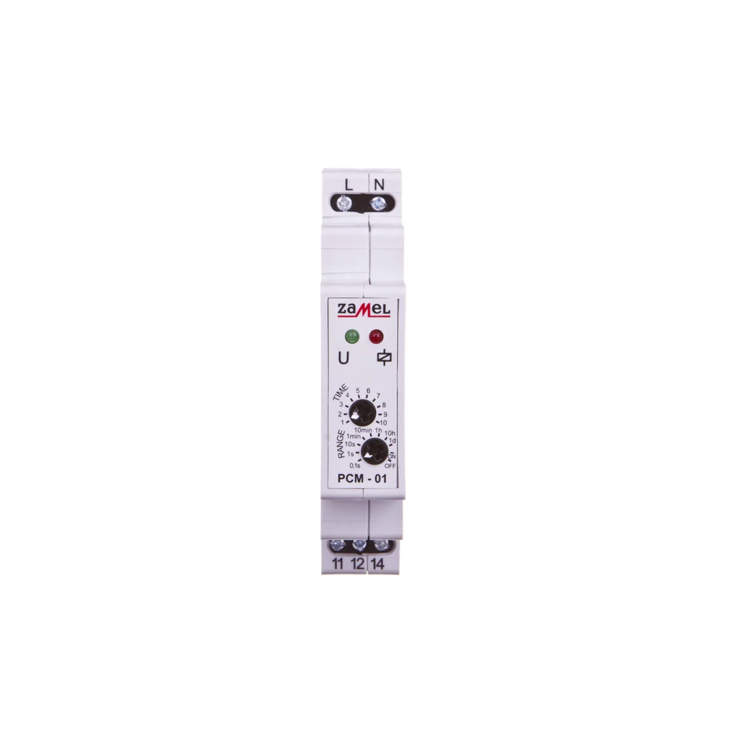 Przekaźnik czasowy 1-funkcyjny 1NO/NC 16A 0,1sek-10dni 230V AC PCM-01 EXT10000072
