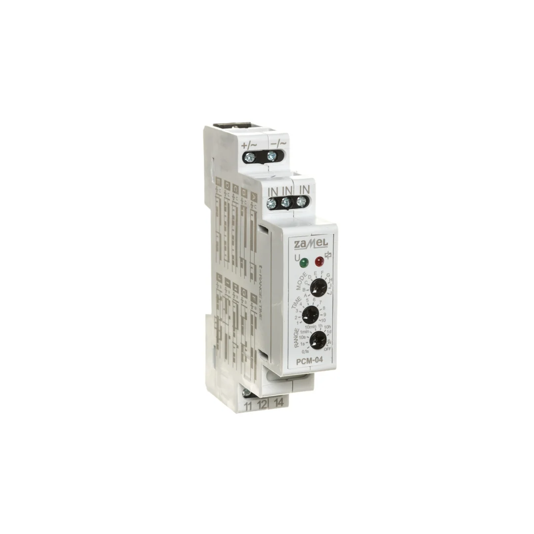 Przekaźnik czasowy 16A 0,1sek-10dni 24V AC/DC PCM-04 /24V EXT10000082