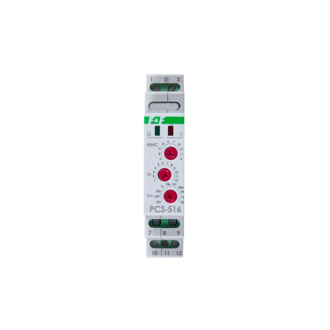 Przekaźnik czasowy 1P 8A 0,1sek-576h 12-264V AC/DC wielofunkcyjny PCS-516UNI