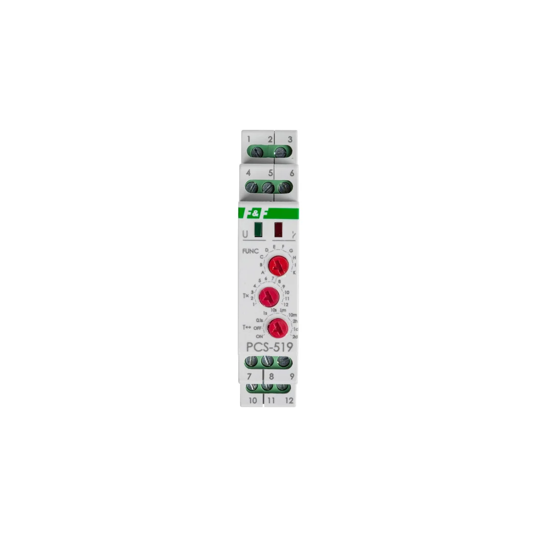 Przekaźnik czasowy 2P 8A 0,1sek-576h 230V AC, 24V AC/DC wielofunkcyjny PCS-519DUO