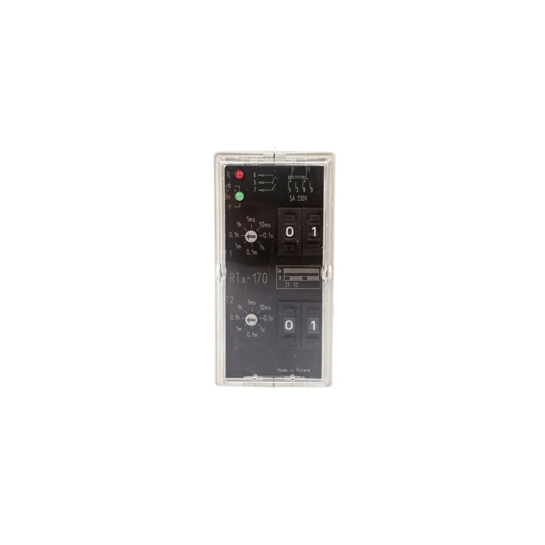 Przekaźnik czasowy 2P 5A 0,001sek-99h 220-230V AC/DC praca cykliczna,(start od opóźnionego załączenia) RTX-170 220/230