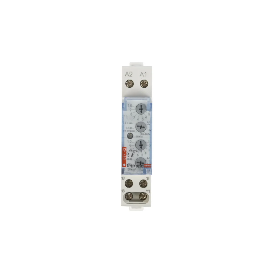 Przekaźnik czasowy 1P 8A 0,1sek-100h 12-230V AC/DC cykliczne załączanie i wyłączanie RC322 004742