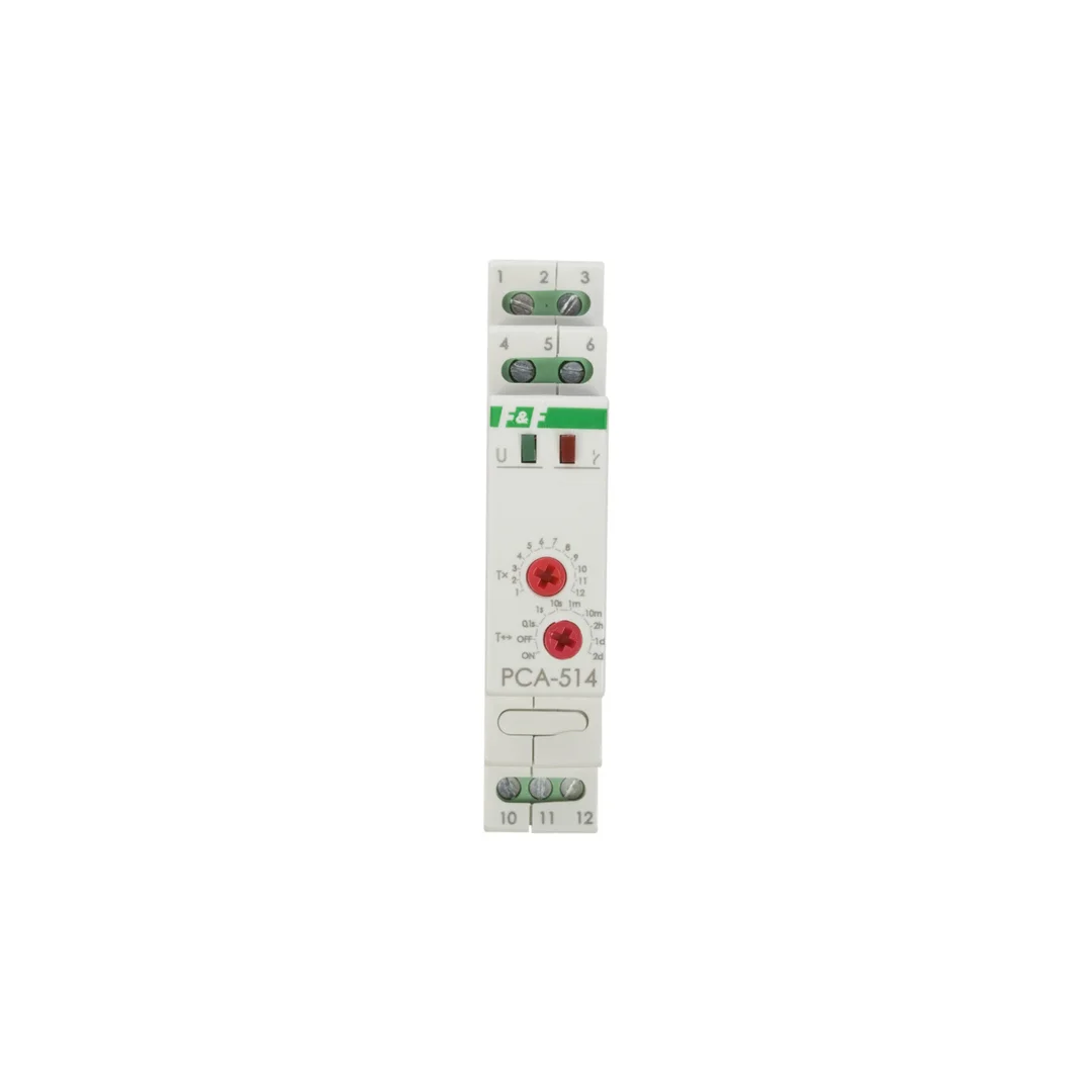 Przekaźnik czasowy 1P 10A 0,1sek-576h 230V AC, 24V AC/DC opóźnione wyłaczenie PCA-514DUO