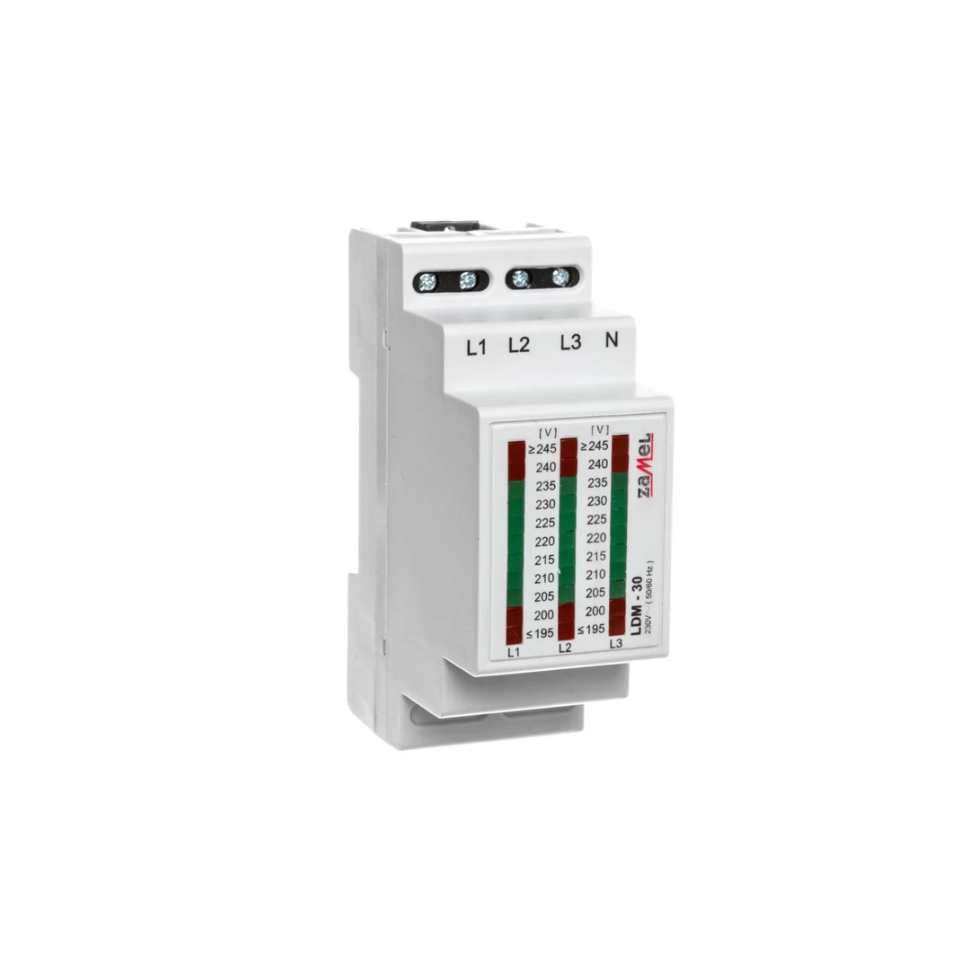 Wskaźnik napięcia modułowy 3-fazowy L1-N/L2-N/L3-N 195-245V LDM-30 EXT10000031