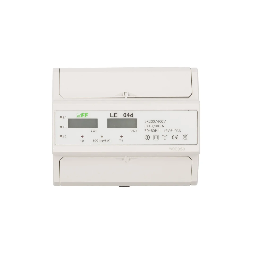 Licznik energii elektrycznej 3-fazowy 100A 230/400V z wyświetlaczem LCD LE-04D