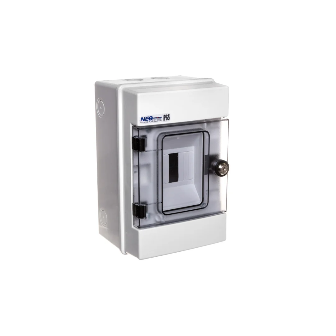 Rozdzielnica hermetyczna modułowa (500V AC ,1000V DC) 1x4 natynkowa IP65 RH-4/Z (z zamkiem) 36.05