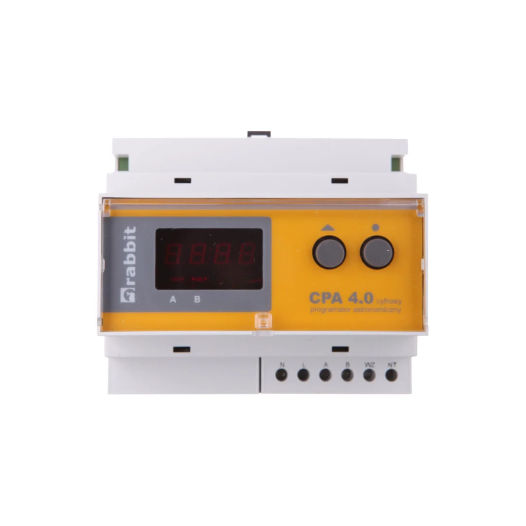 Cyfrowy programator astronomiczny CPA 4.0 230V AC 105x90x60mm AC1: 6A/250VAC DC1: 6A/24 V DC RABB7012G1W1