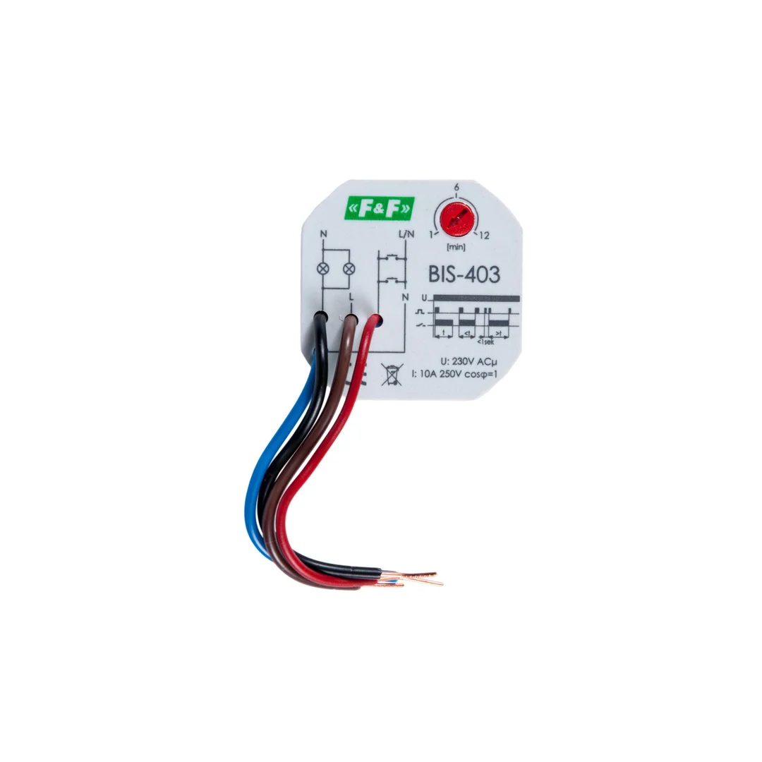 Przekaźnik impulsowy z wyłącznikiem czasowym 10A 230V AC 2Z BIS-403