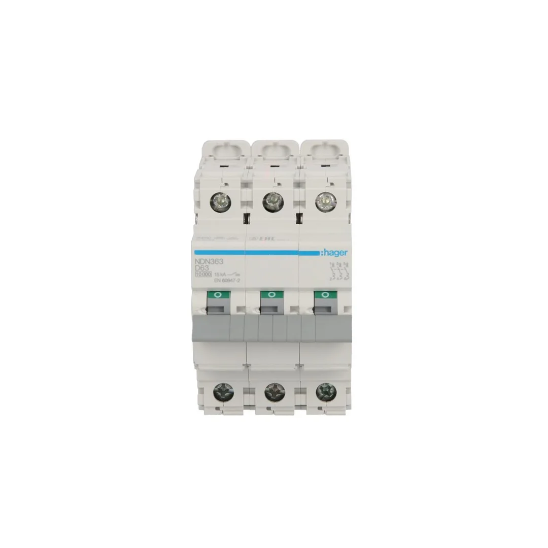 Wyłącznik nadprądowy 3P D 63A 10kA AC NDN363
