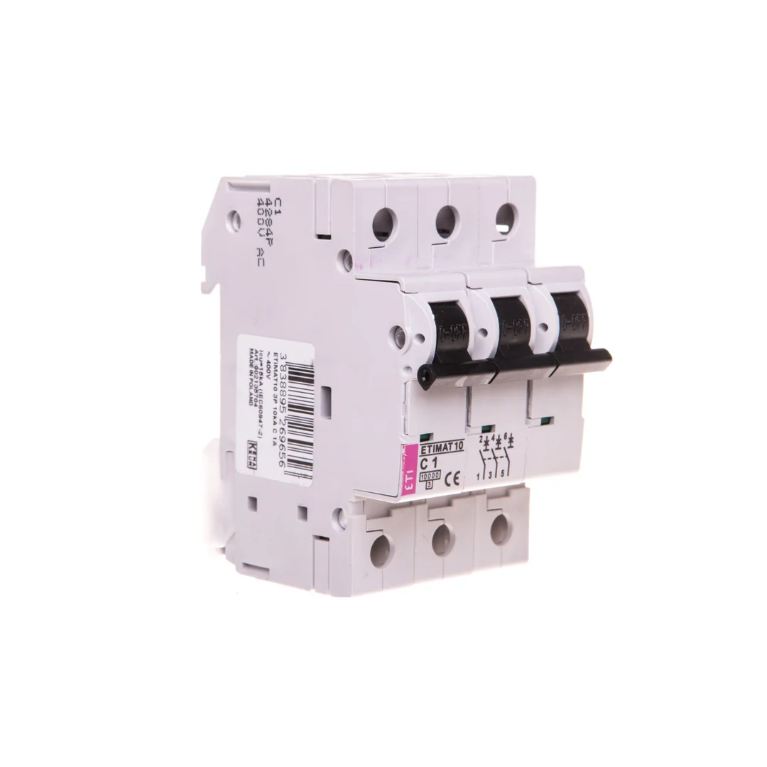 Wyłącznik nadprądowy 3P C 1A 10kA AC ETIMAT10 002135704