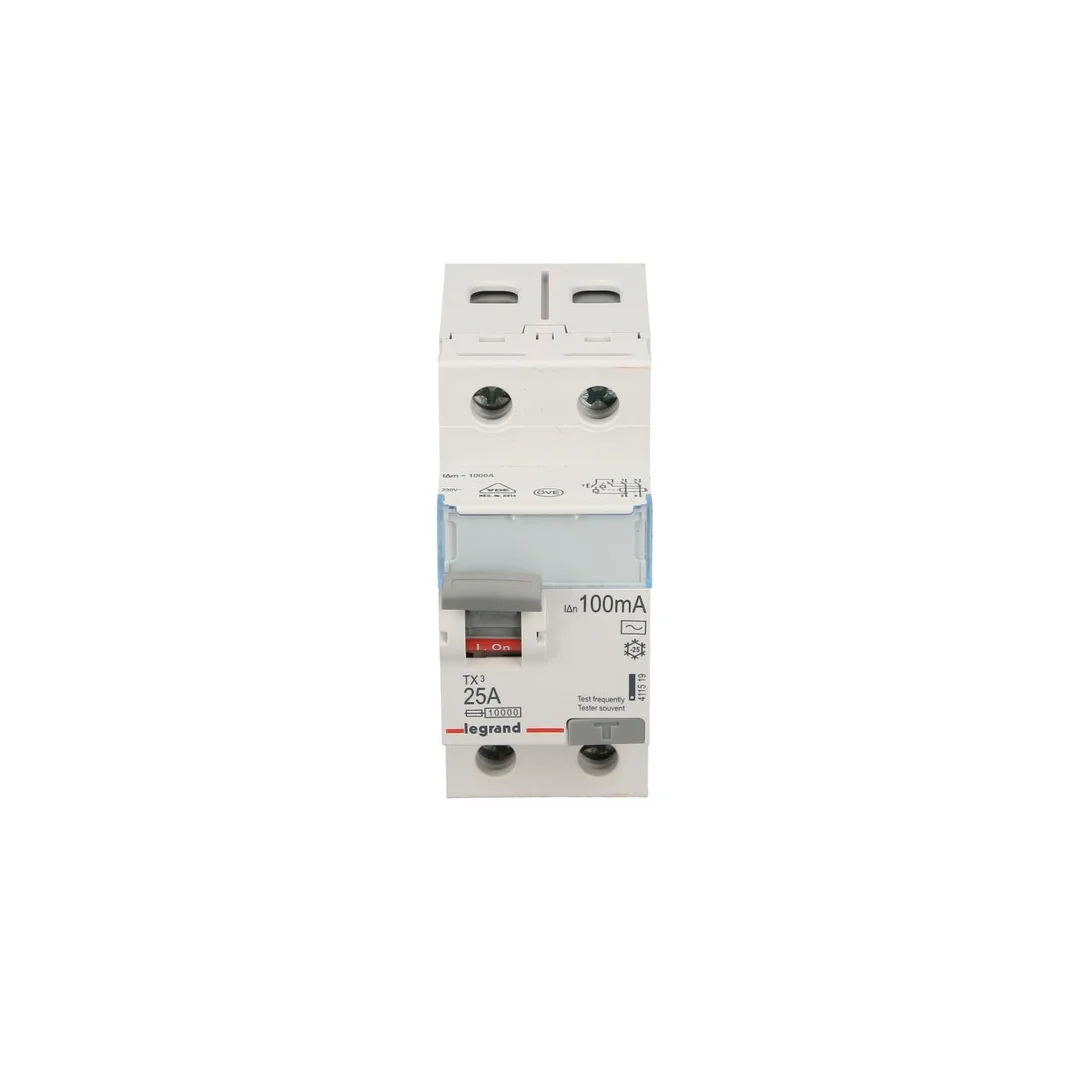 Wyłącznik różnicowoprądowy 2P 25A 0,1A typ AC P302 TX3 411519