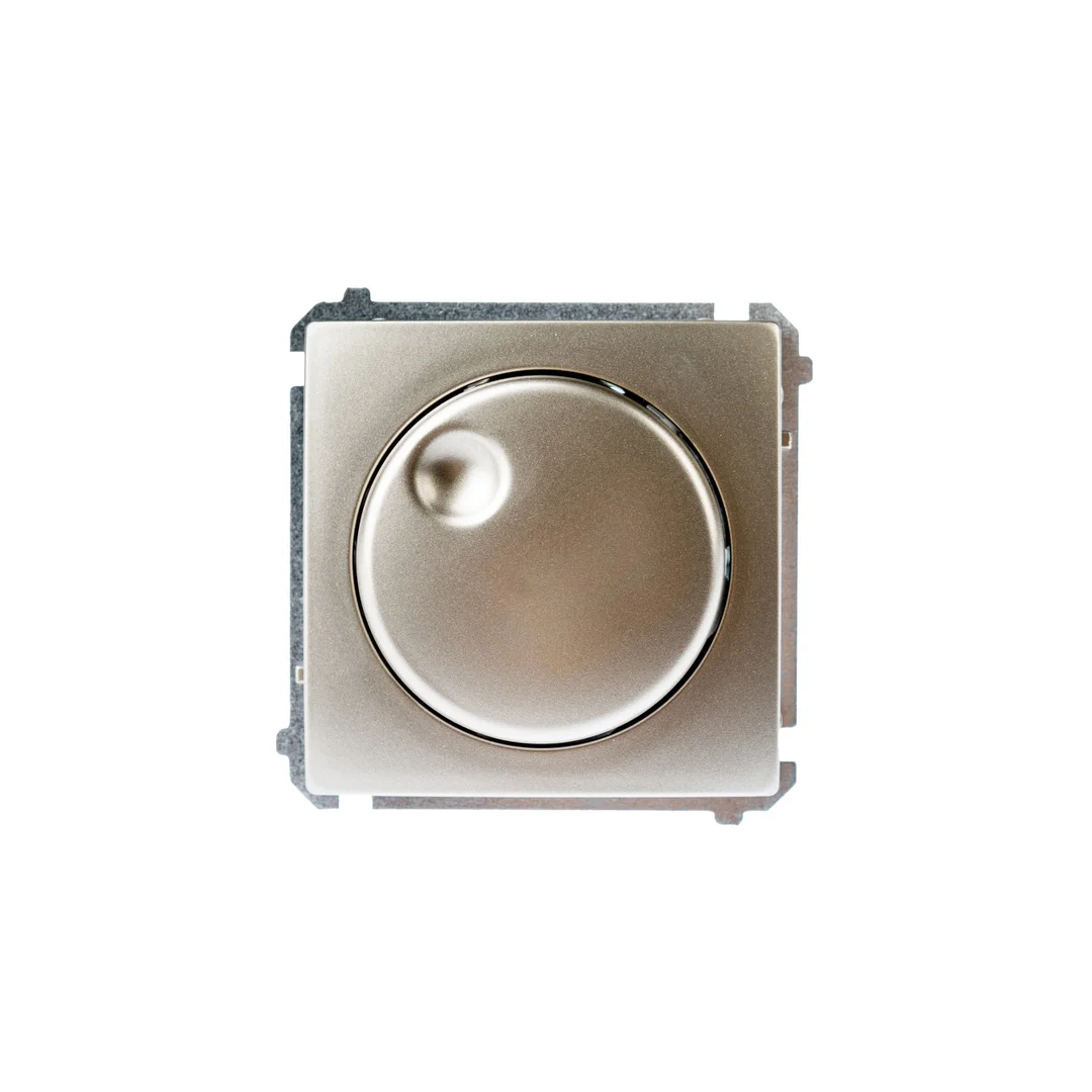 Simon Basic Ściemniacz naciskowo-obrotowy 20–500W satyna metalizowana BMS9T.01/29
