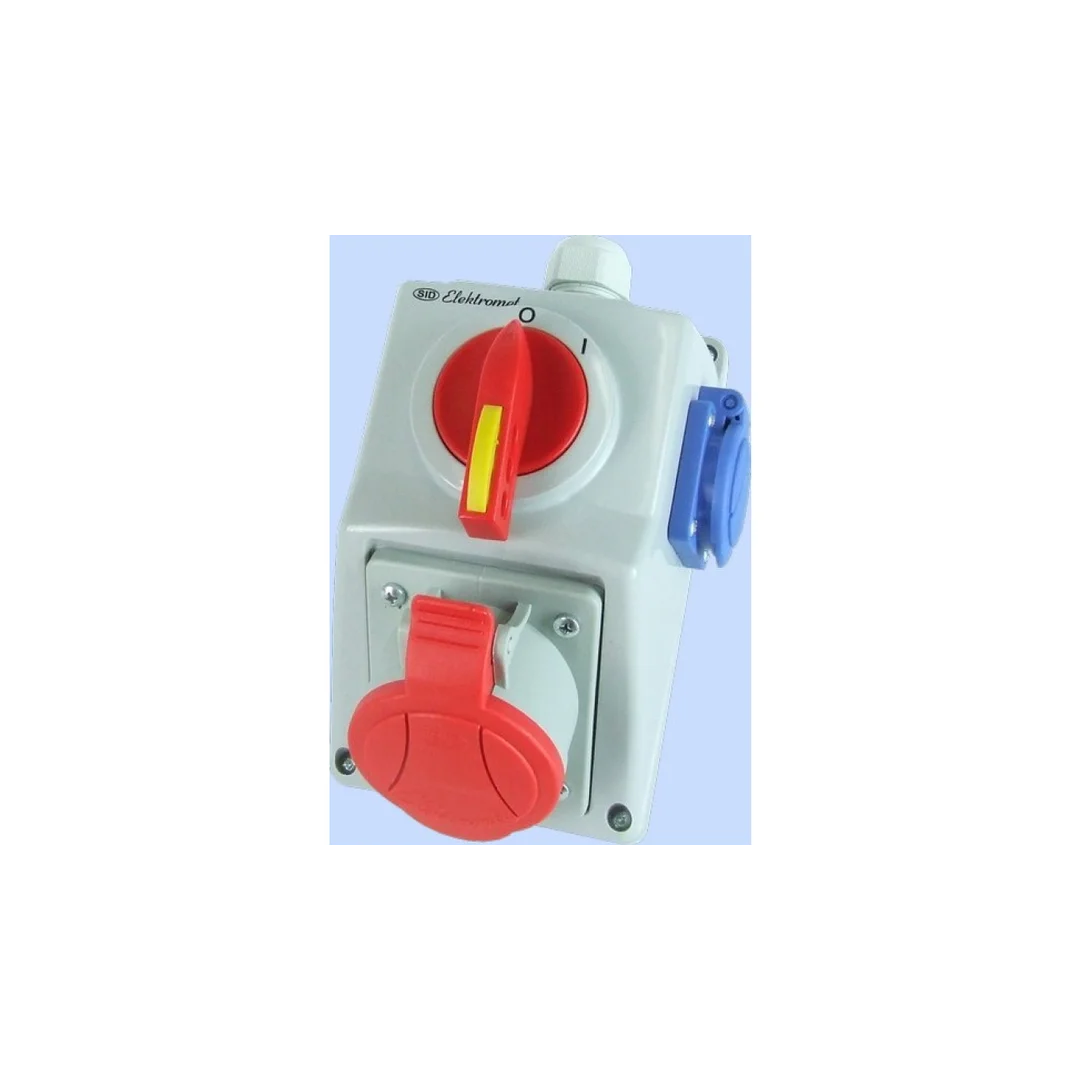 Zestaw instalacyjny z rozłącznikiem 32A 5P 400V, 1x16A 250V 2P+Z O-I C32-18.1N IP54 974012