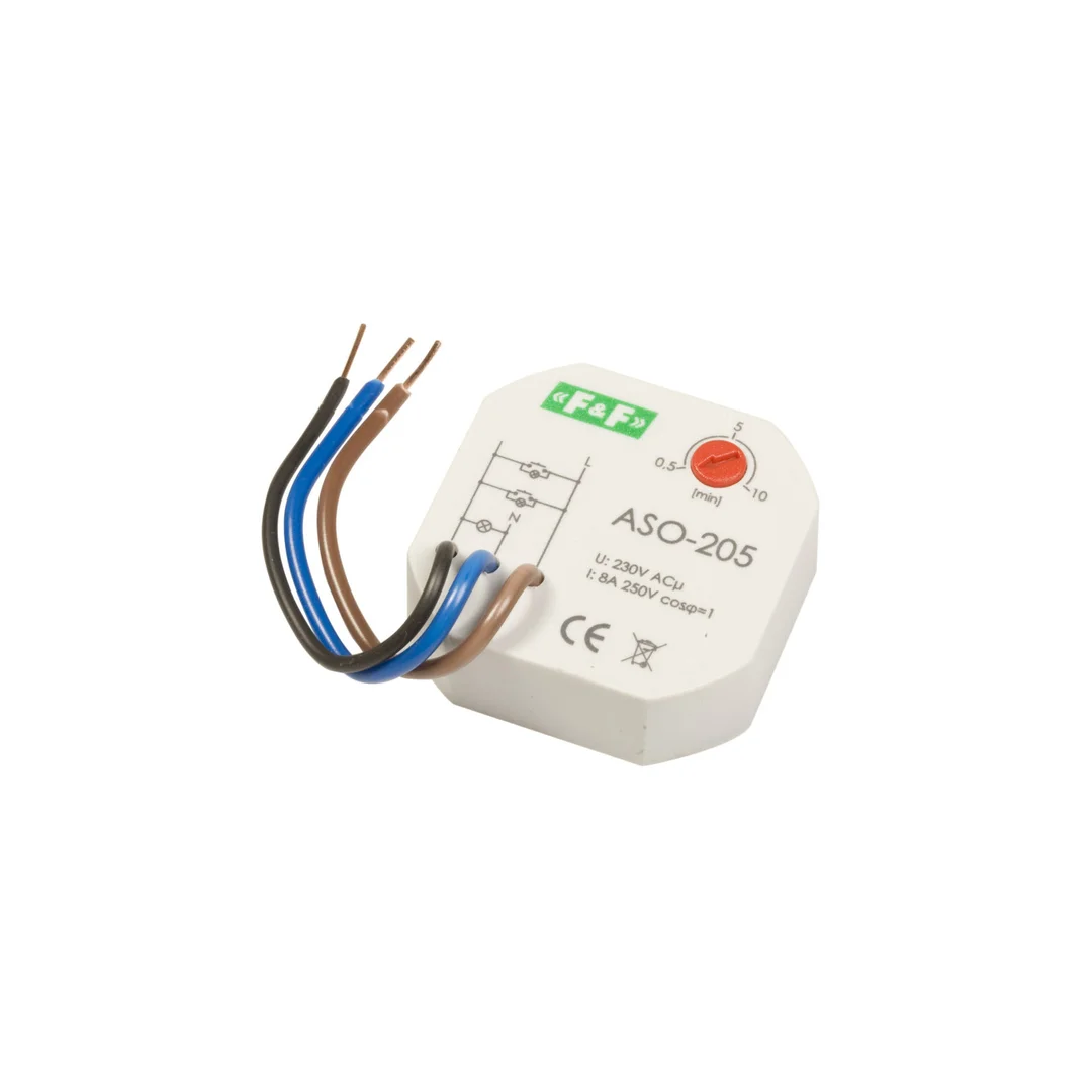 Automat schodowy do puszki fi60 10A 0,5-10min 230V AC ASO-205