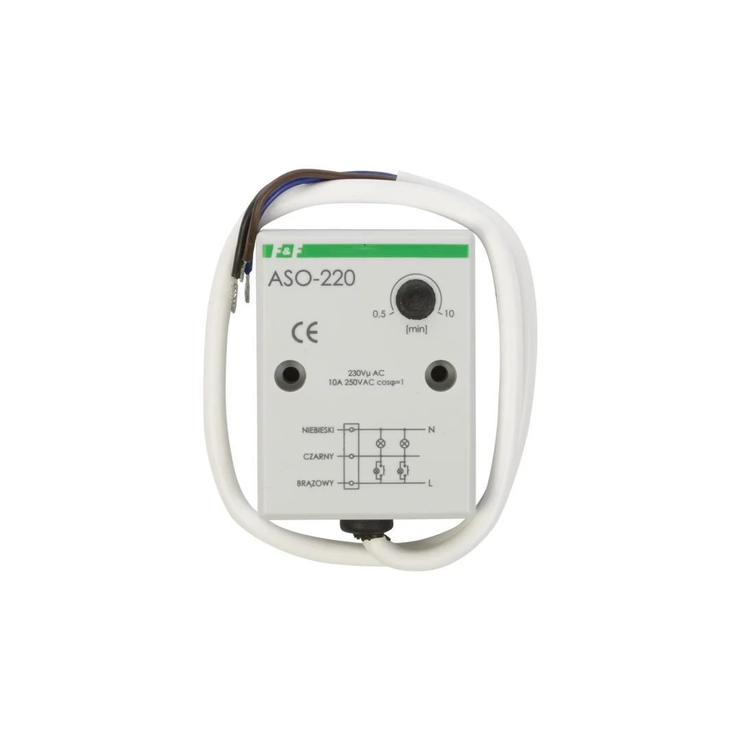 Automat schodowy tablicowy 10A 0,5-10min 230V AC ASO-220