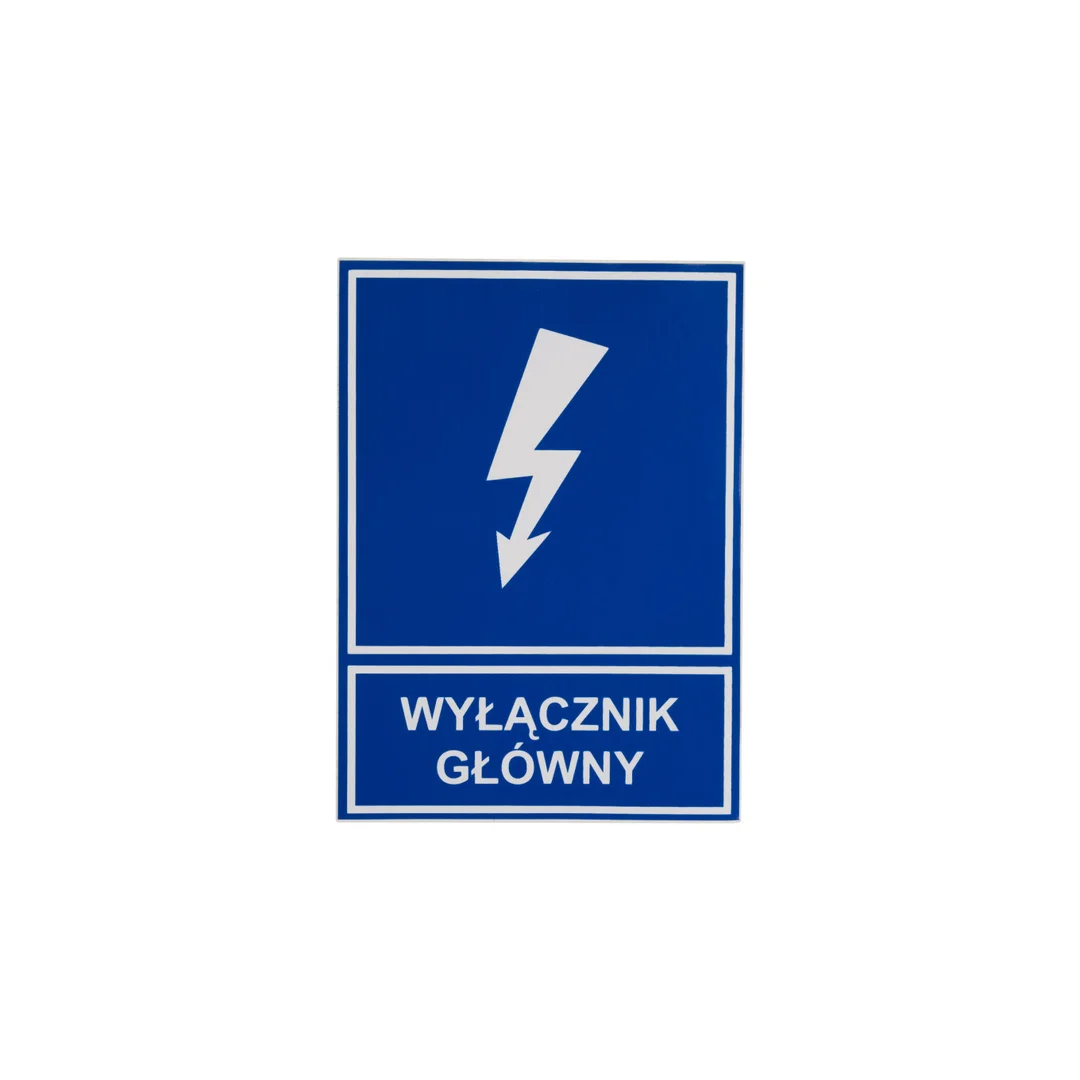 Tabliczka /znak informacyjny/ TZI 105X148S /WYŁĄCZNIK GŁÓWNY/ E04TZ-01041130200 /10szt./