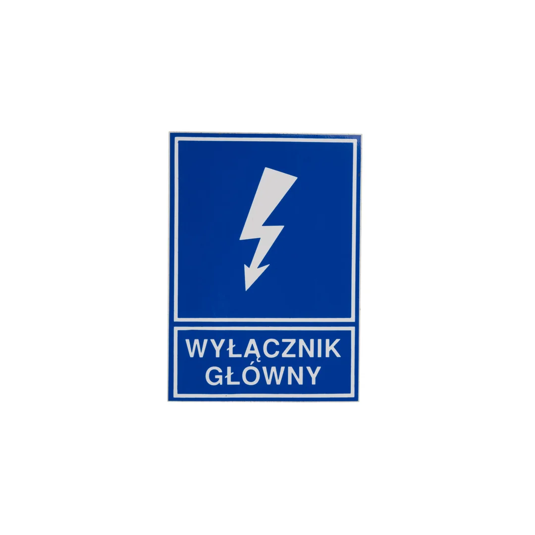 Tabliczka /znak informacyjny/ TZI 74X105S /WYŁĄCZNIK GŁÓWNY/ E04TZ-01041120200 /10szt./