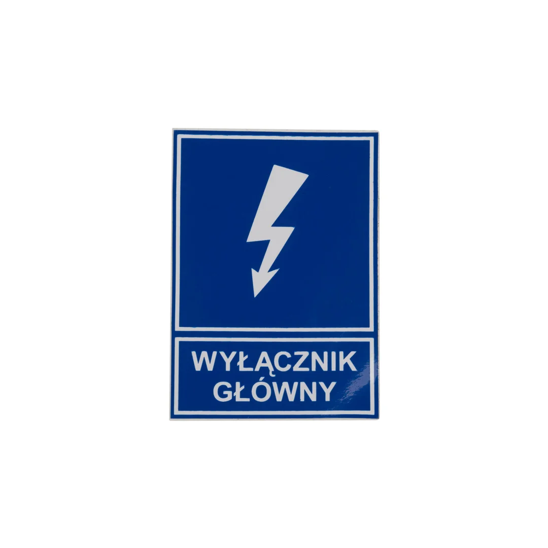 Tabliczka /znak informacyjny/ TZI 52X74S /WYŁĄCZNIK GŁÓWNY/ E04TZ-01041110200 /10szt./