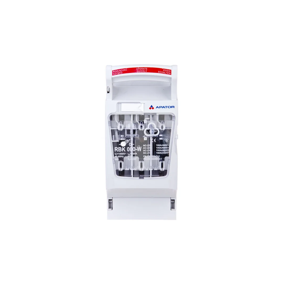 Rozłącznik izolacyjny bezpiecznikowy 100A RBK 000-W-M pro /zaciski śrubowe M8 do 70mm2/ 63-823191-081