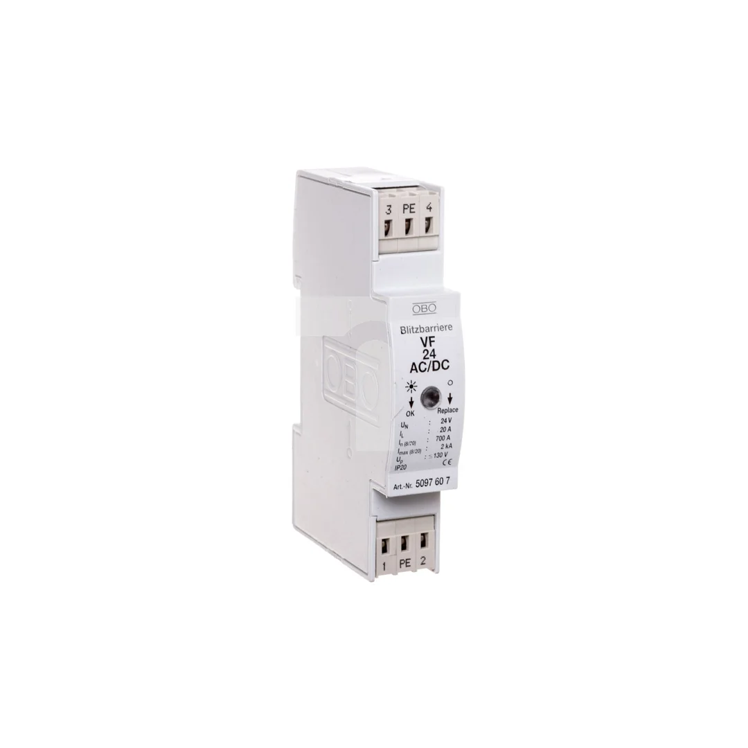 Ogranicznik przepięć dla systemów dwużyłowych 46V DC 0,7kA 1,2kV VF24-AC/DC 5097607