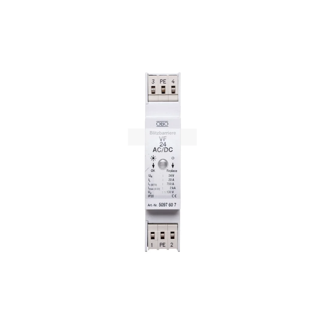 Ogranicznik przepięć dla systemów dwużyłowych 46V DC 0,7kA 1,2kV VF24-AC/DC 5097607