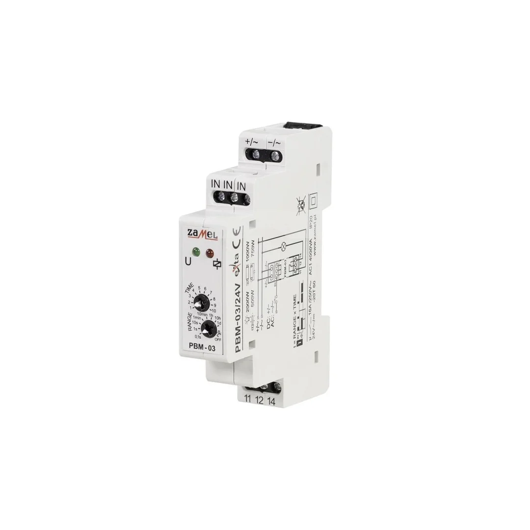 Przekaźnik bistabilny z wyłącznikiem czasowym 24V AC/DC PBM-03/24V EXT10000066