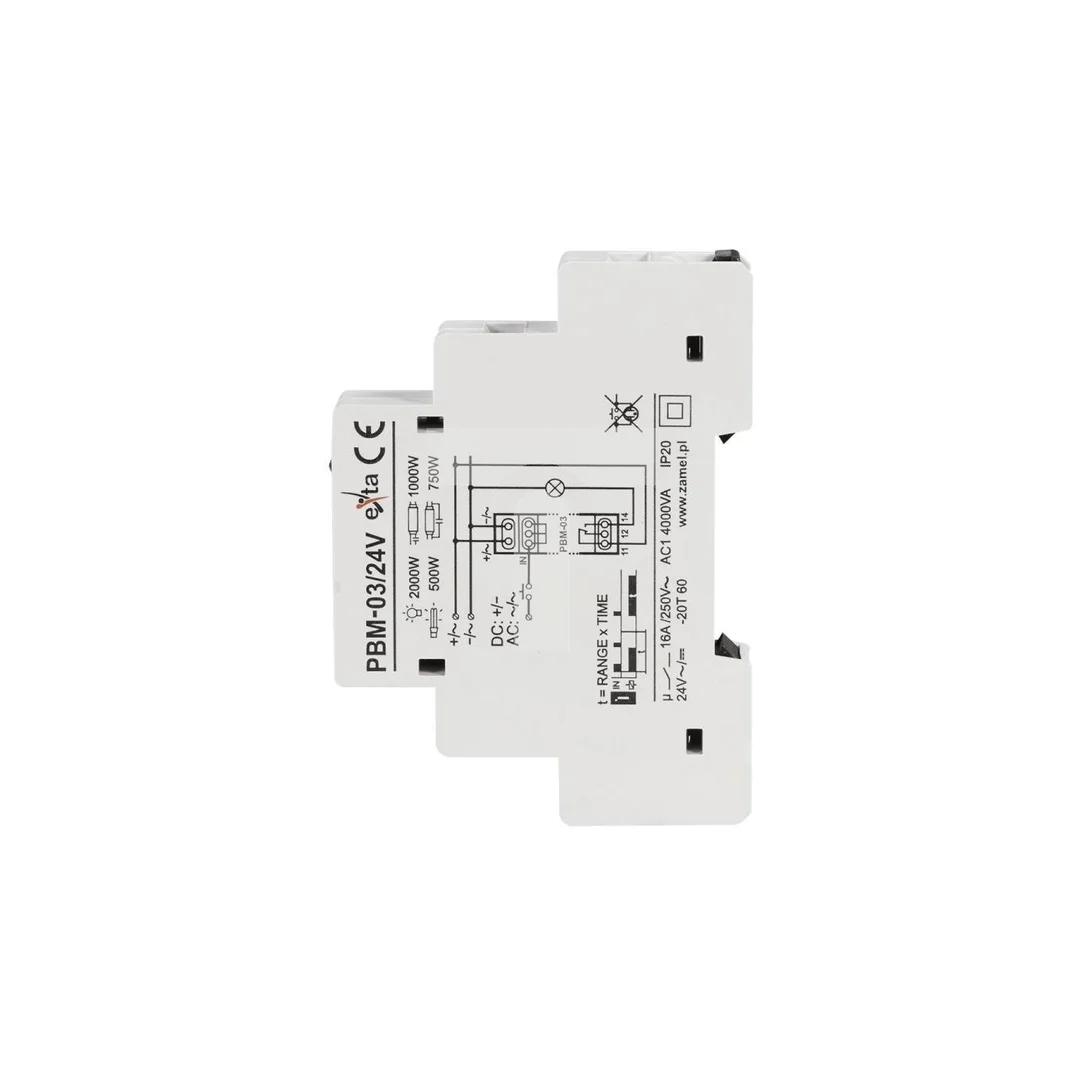 Przekaźnik bistabilny z wyłącznikiem czasowym 24V AC/DC PBM-03/24V EXT10000066